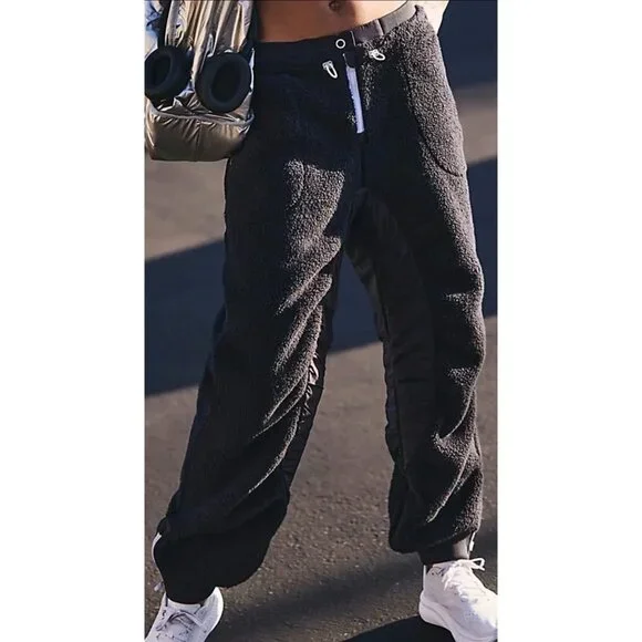 Free People Sundown Fleece Pants In Black Size Medium New - Picture 5 of 16
